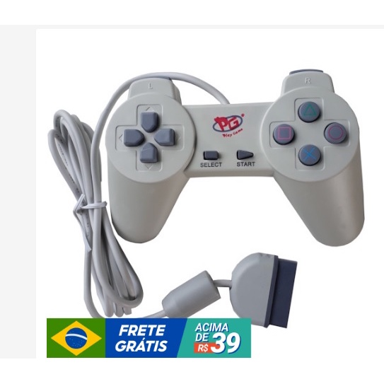 Controle PlayStation 1 PS1 Psone Branco PlayGame