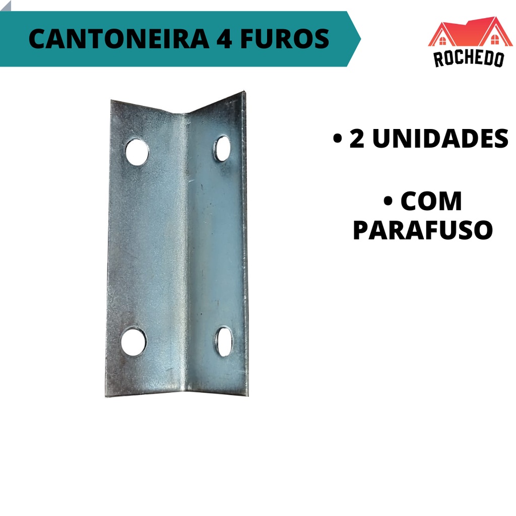 Cantoneira 4 Furos Oblongo 2 Unidades Shopee Brasil