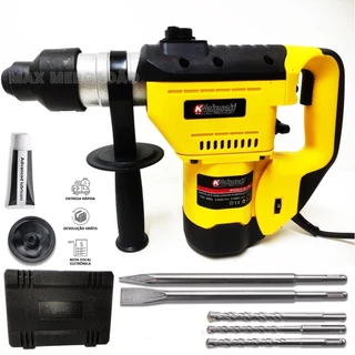 Martelete Rompedor Demolidor Furador 7 kg 1550w 5J de potência Acessorios+Maleta ENVIO IMEDIATO