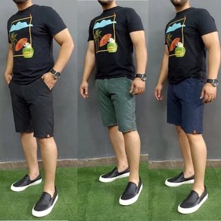 Kit 3 Bermudas de Brim - Menor Preço - Qualidade Padrão Shopping - Promoção - Envio Imediato Masculino Homem Presente