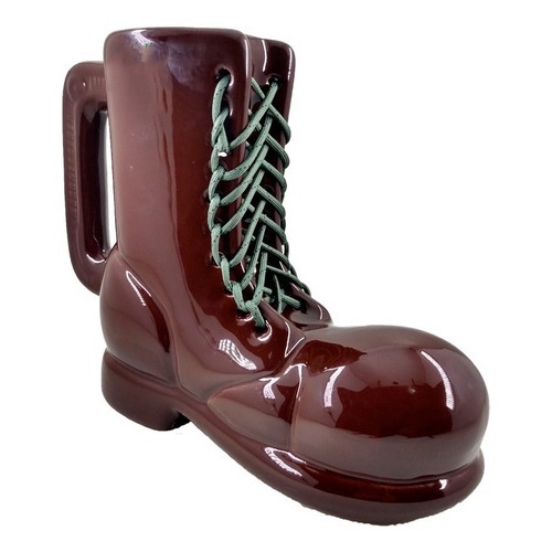 Caneca Bota Paraquedista Militar Policial Cerâmica Grande