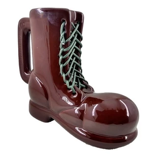 Caneca Bota Paraquedista Militar Policial Cerâmica Grande