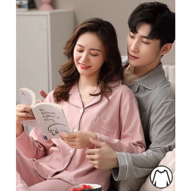 Pijama Plus size americano manga longa com bolsa Feminino e Masculino em Oferta na Shopee