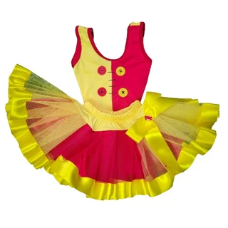 Conjunto Emília sitio Adulto e Infantil com saia de tutu de Carnaval