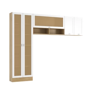 Armário de Cozinha Completo Ditália Denver 3 pc Rv/Br D8