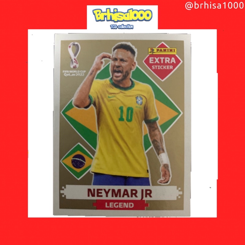 Copa 2022 - Figurinha Extra Legend Neymar Jr. OURO em ó