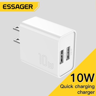 Essa Essager Carregador De Viagem 5V/2A Porta Dupla usb Plugue Telefone Android apple 10w Carga Rápida Universal
