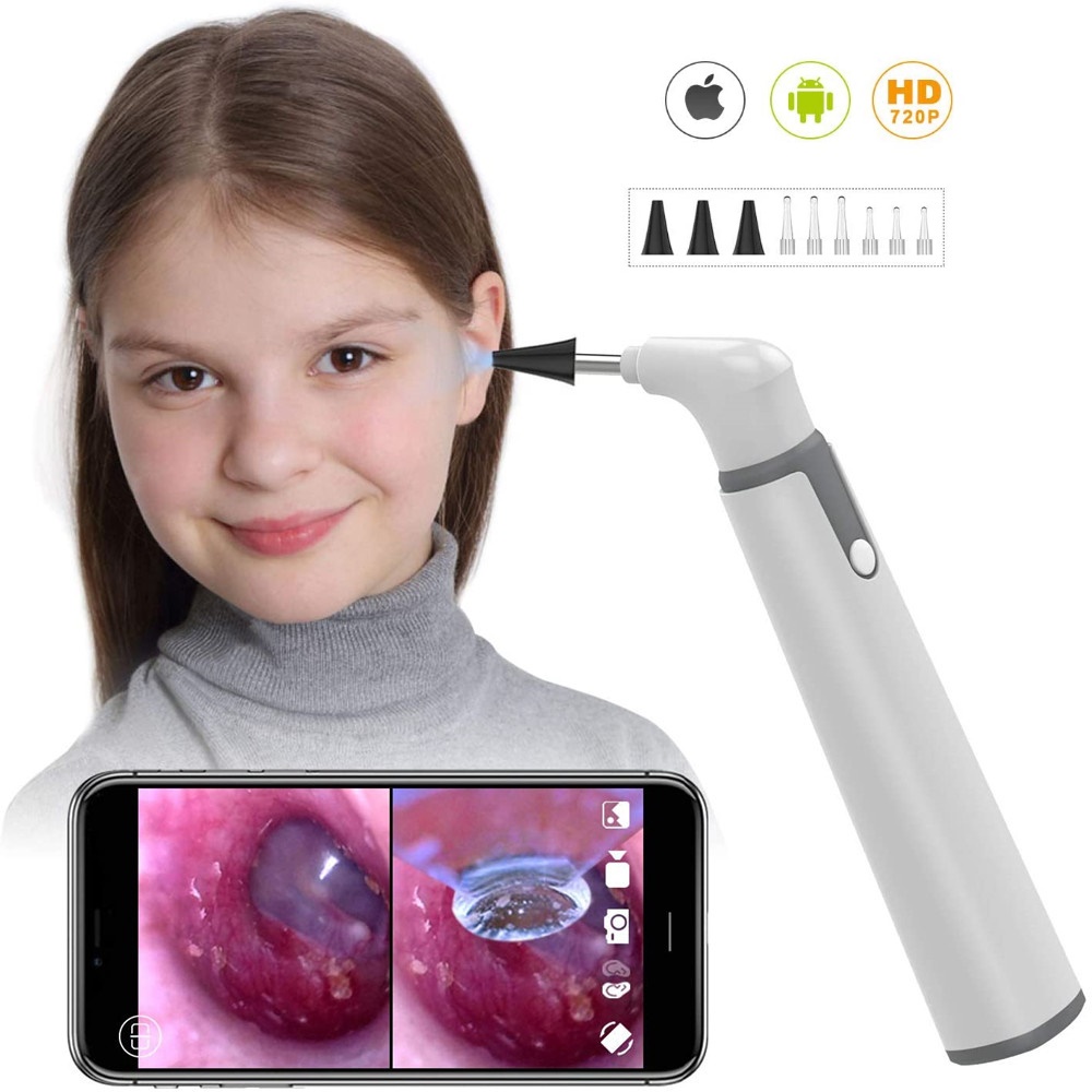 3.9mm 720P HD WiFi Ear Scope Câmera De Ouvido Otoscópio Sem Fio Com 6 Luzes LED Para Crianças E Adultos Suporte Android IOS