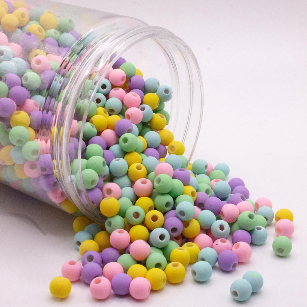 Aprx 800 Miçangas Bola Emborrachada 6mm Colorida Artesanato