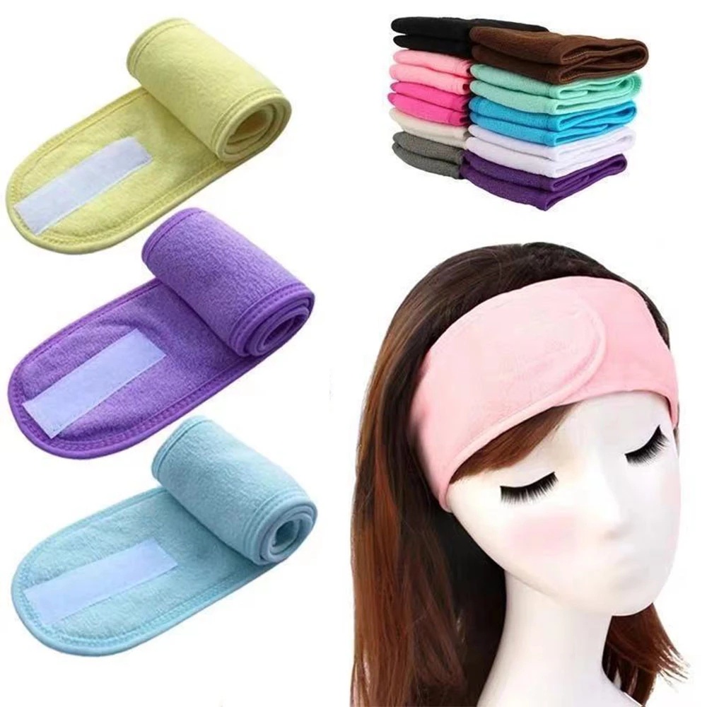 Extensão De Cílios Spa Face Fita De Cabeça Terry Cloth Headband Toalha De  Maquiagem Com Mágica Acessórios