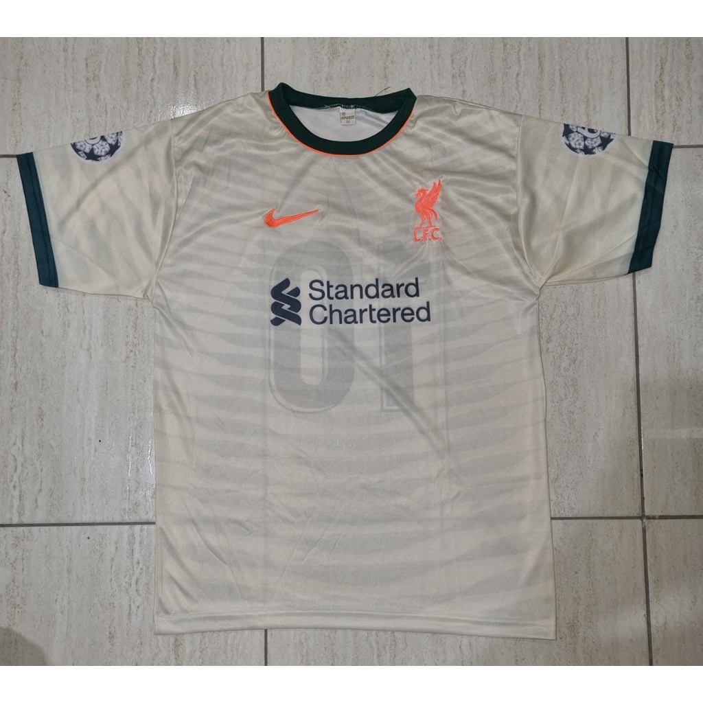 Camisa camiseta de time do Liverpool bege ENVIO IMEDIATO | Shopee Brasil
