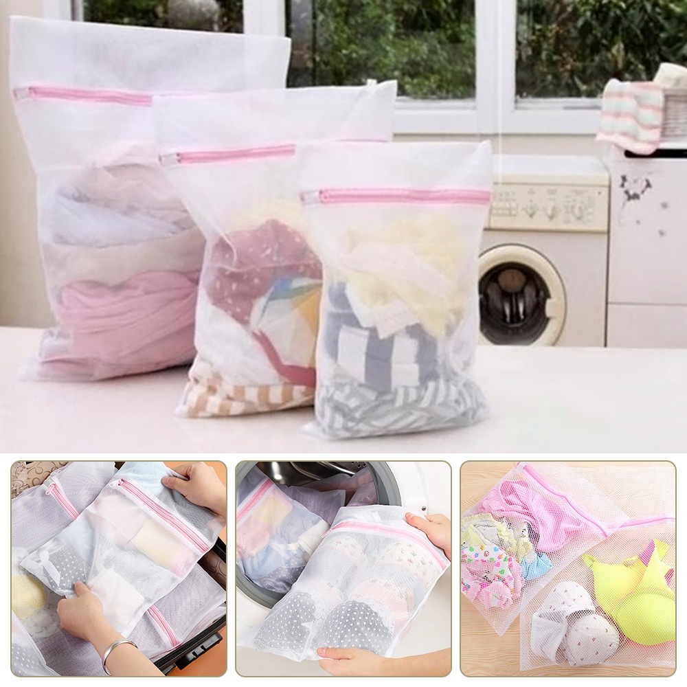 Kit com 3 Sacos para lavar roupas (P, M, G) para Lavar Roupa Delicada ...