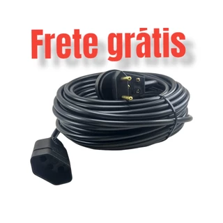 Extensão Elétrica 10 Metros 10a Cabo Pp2x1,0mm Plug Reto