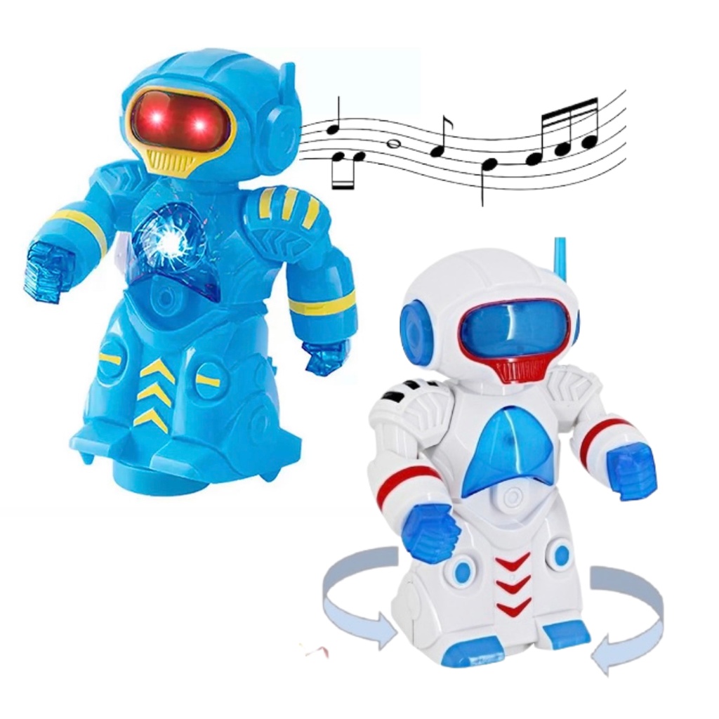 Brinquedo Robô Musical 360 Graus Com Som E Luz Ótimo Presente Brinquedo  Boneco Musical Com Luz Dance Robot Robô Que Dança DIA DAS CRIANÇAS