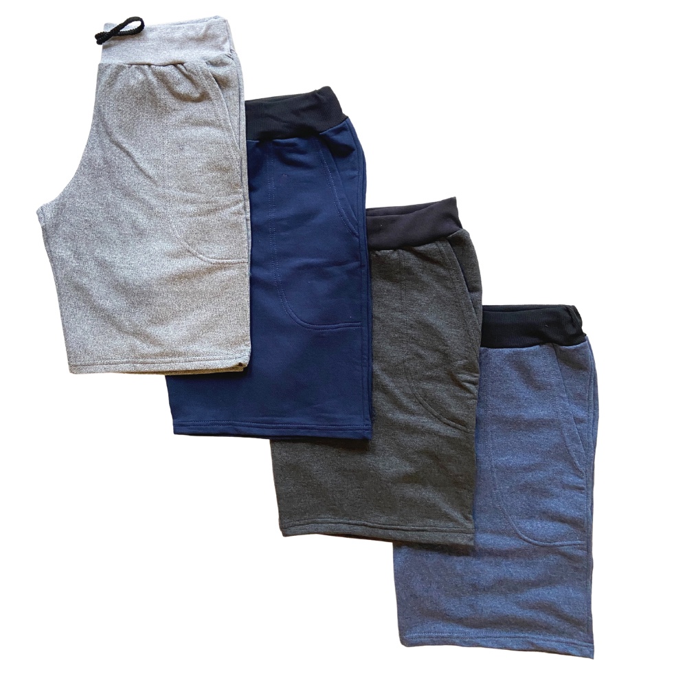 Kit5 Bermuda Moleton Masculina Academia Plus Size