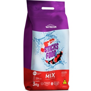 Alimento para Peixe Nutricon Carpa Sticks Food Mix 3 KG