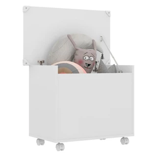 Caixa de Brinquedos Baú Organizador com Rodízios Multimóveis FG3637 Branco