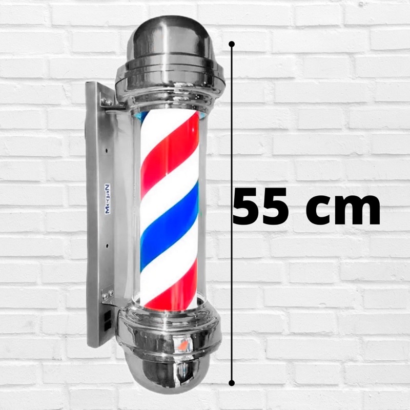Barber Pole Luminária Barbearia sem Globo 55cm bivolt área externa | Shopee Brasil
