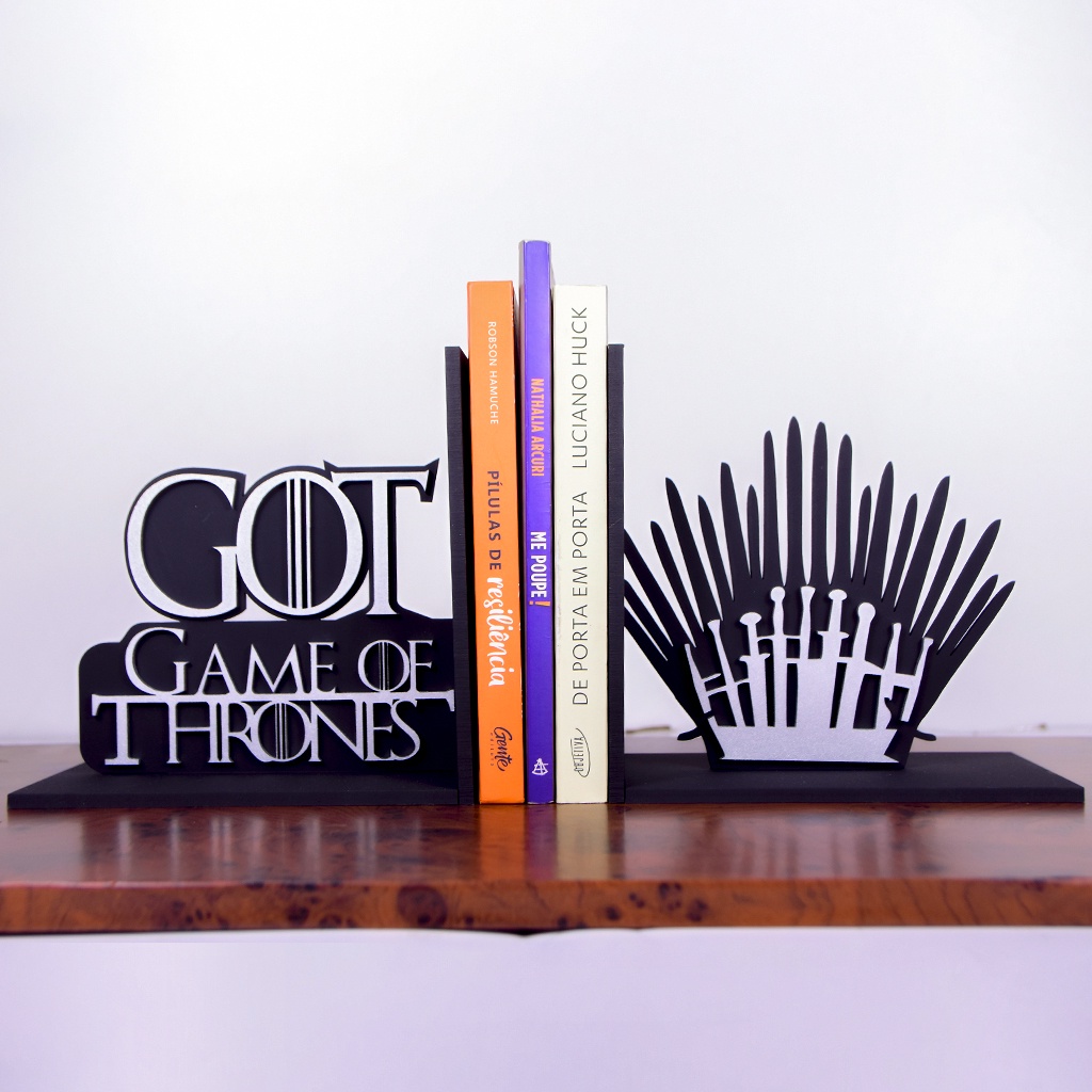 Suporte de livros Game of Thrones mdf decorção aparador