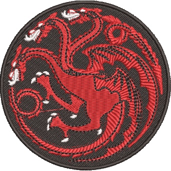 patch bordado casa targaryen game of thrnes bordado termocolante