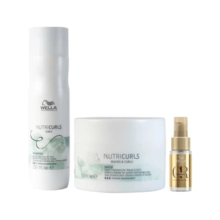 Kit Wella Professionals Nutricurls - Shampoo e Máscara e Óleo em Oferta na Shopee