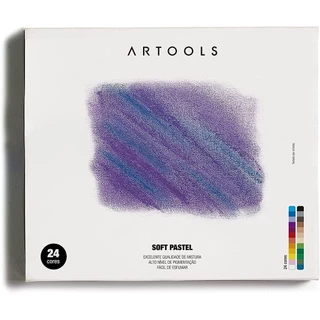 Giz Pastel Seco 24 Cores Soft Pastel Artools