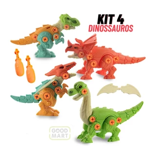 4 Dinossauros Monta e Desmonta Educativo Pedagogico