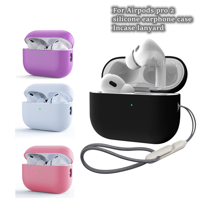 Para AirPods Pro 2 Capa De Silicone E incase Lanyard anti-Perda Protetora AirPod Pro2