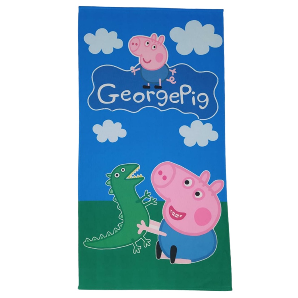 KIT Toalha + Pelúcia George 43X25cm Desenho Peppa Pig Fofo - Loja