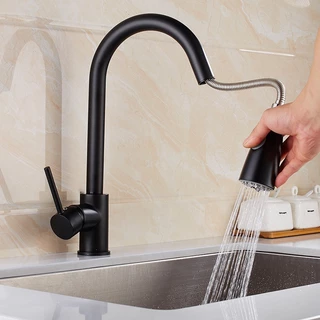 Torneira Flexível De Cozinha Gourmet Bancada Pia Escovado 2 Jatos Misturador