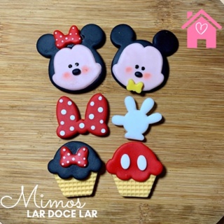 Kit 6 ímãs Mickey e Minnie Biscuit