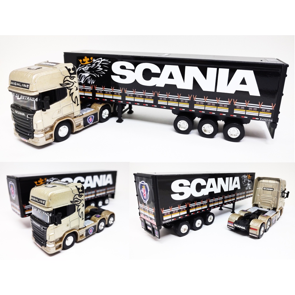 Caminhão de controle remoto Scania streamline e Scania Highline tamiya  caçamba e suspensão a ar 