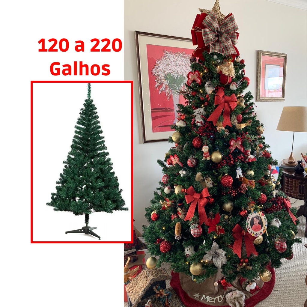 Árvore de natal artificial modelo balsâmico de 1,80 cm