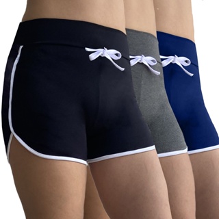 Kit 4 Shorts Suplex Listra Cintura Alta Legging Academia Fitness Coxa Tecido Grosso
