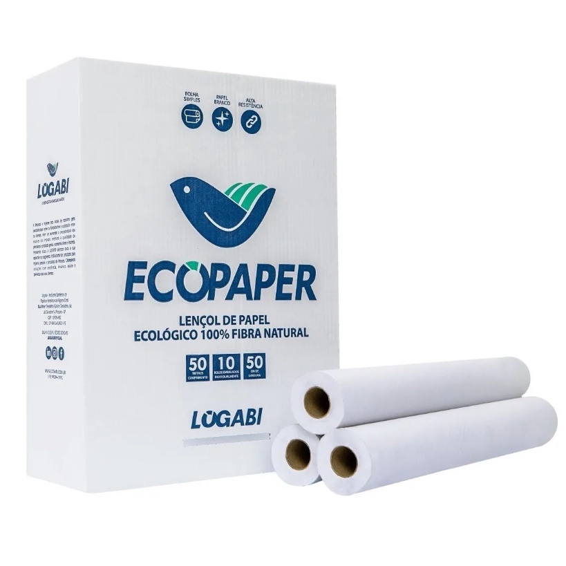 Lençol De Papel Ecopaper 50 Cm X 50 M | Shopee Brasil