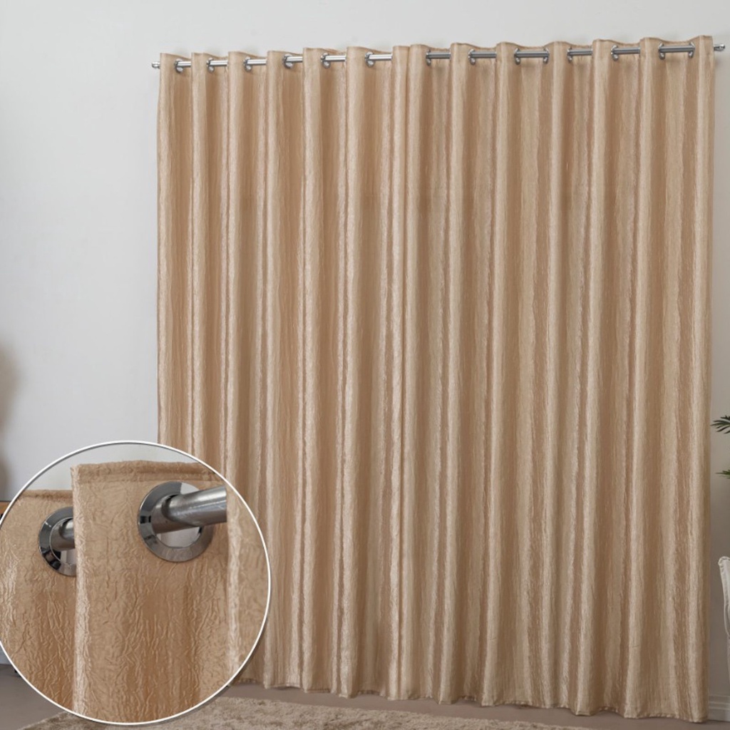 Cortina Quarto E Sala 3m X 2,80m Cetim Amassadinho