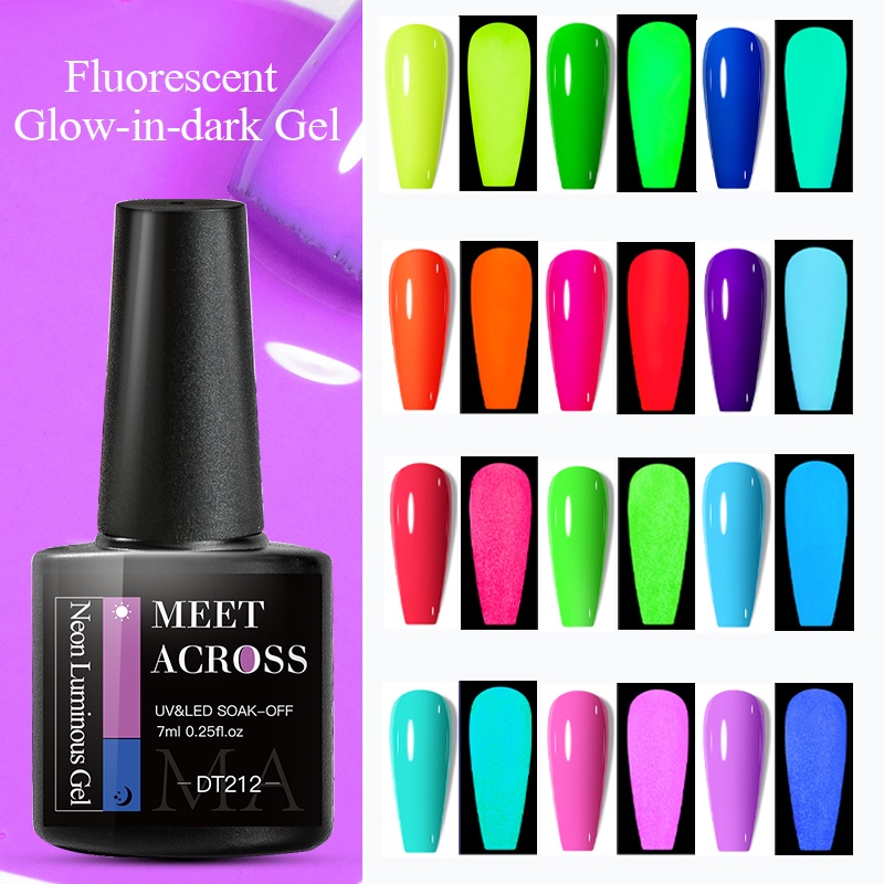 MEET ACROSS Gel-Nagellack Set, 6 Farben In Nude Rosa – UV/LED Aushärtend, 8ml, In Geschenkbox