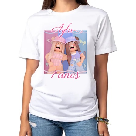 Camiseta Roblox meninas PERSONALIZADA