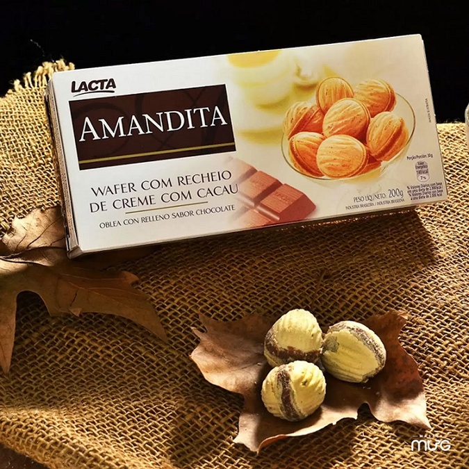 Wafer Recheio de Cacau Amandita Lacta 200g 3