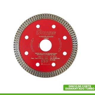 Disco de Corte Diamantado Turbo Porcelanato Cortag