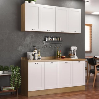Armário de Cozinha Completo Ditália Denver 4 pcs Rv/Br D7