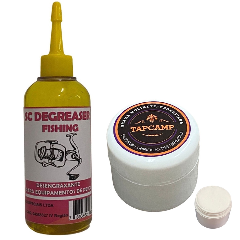 Kit Limpador E Graxa Para Engrenagem De Molinete Carretilha de pesca