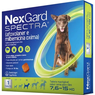 NexGard Spectra Antipulgas E Carrapatos Para Cães De 7,6 A 15kg