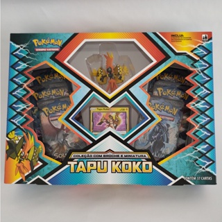 Box Pokémon Sol E Lua Broche Miniatura Tapu Koko Original