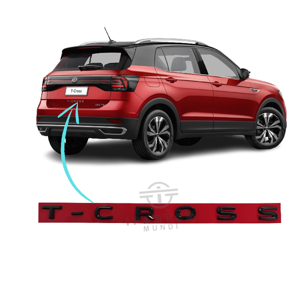 Letreiro Emblema T-cross 2019 2020 2021 2022 2023 Black Piano | Shopee ...