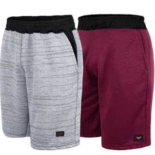 Kit 2 Bermudas Esportes Moletom Academia