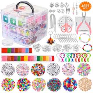 【 Envio Rápido 】 Miçangas De Vidro Redondas Para Fazer Mini Kit De Jóias Pequenas A Granel Com Corda Elástica