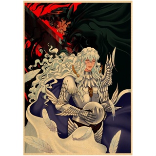 Clássico anime berserk cartaz retro kraft papel espadachim posters e  impressões adesivo de parede decoração da sua casa sala estar bar arte  pintura - AliExpress