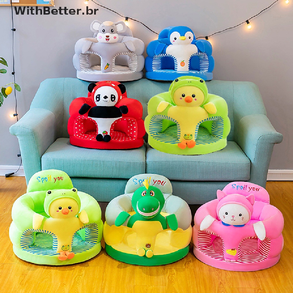 WithBetter 1PC Baby Learning Sitg Seat Sofá Capa Do De Bebê Brinquedos De Apoio Da Cadeira De Pelúcia BR