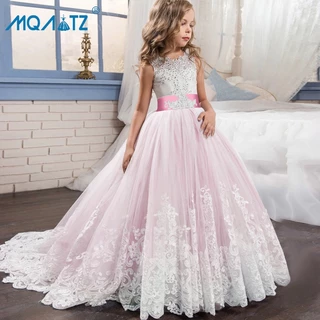 MQATZ Vestido De Noiva Longo Meninas Princesa Infantil 3-14 Anos LP-231